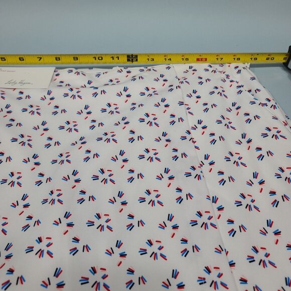 Lady Hagen Americana 17" Wrap Skort Sparklers White Women's Size 14 NWT WGH17439 - Picture 12 of 12